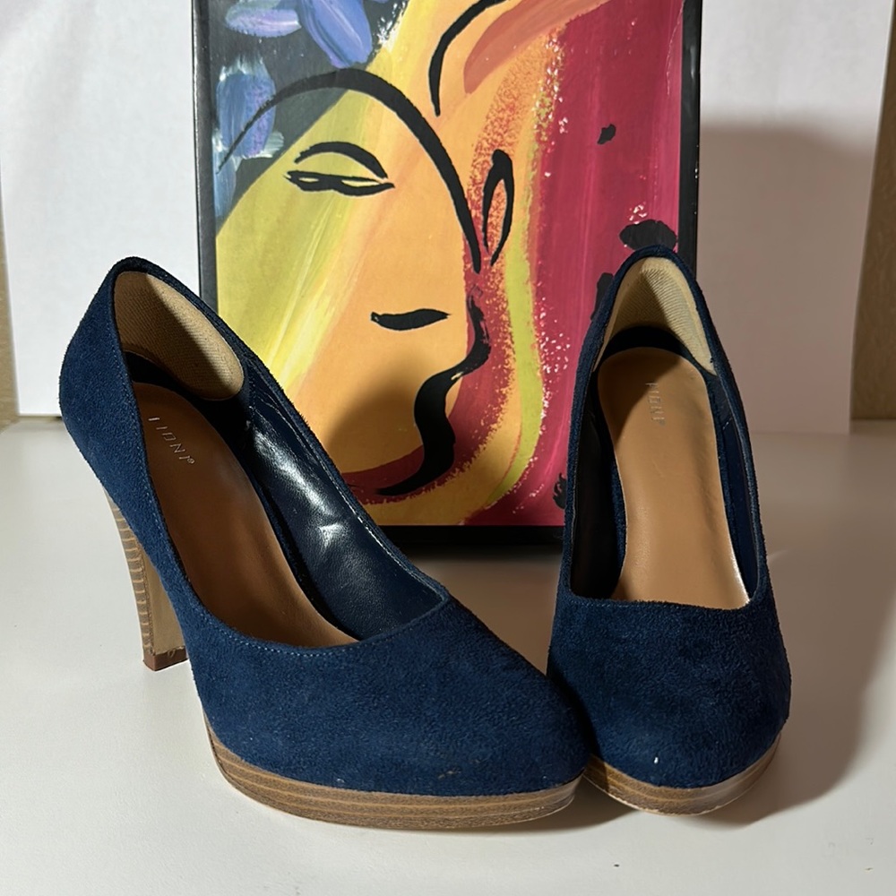 Fiona Navy Jessica Platform Pump